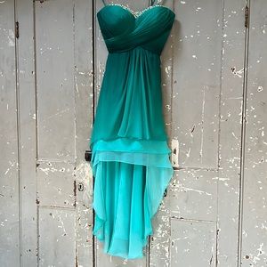 Mermaid high low chiffon prom / party dress